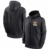 Men's Pittsburgh Steelers New 2020 Nike Gray Black Fan Gear Mascot Performance Full Zip Hoodie,baseball caps,new era cap wholesale,wholesale hats